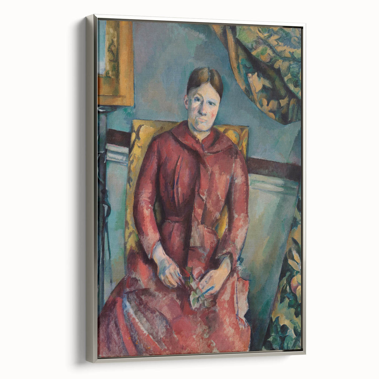Impressionist Portrait - Madame Cézanne in Red Dress by Cézanne Art