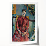 Impressionist Portrait - Madame Cézanne in Red Dress by Cézanne Art