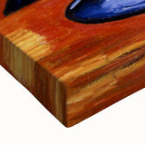 Modern Wall Art – Radiant Abstract Landscape in Bold Blues and Oranges