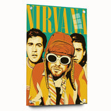 Nirvana Retro Poster – Iconic 90s Band Art Print