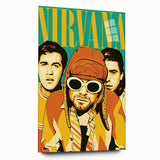 Nirvana Retro Poster – Iconic 90s Band Art Print