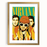 Nirvana Retro Poster – Iconic 90s Band Art Print