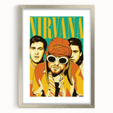 Nirvana Retro Poster – Iconic 90s Band Art Print