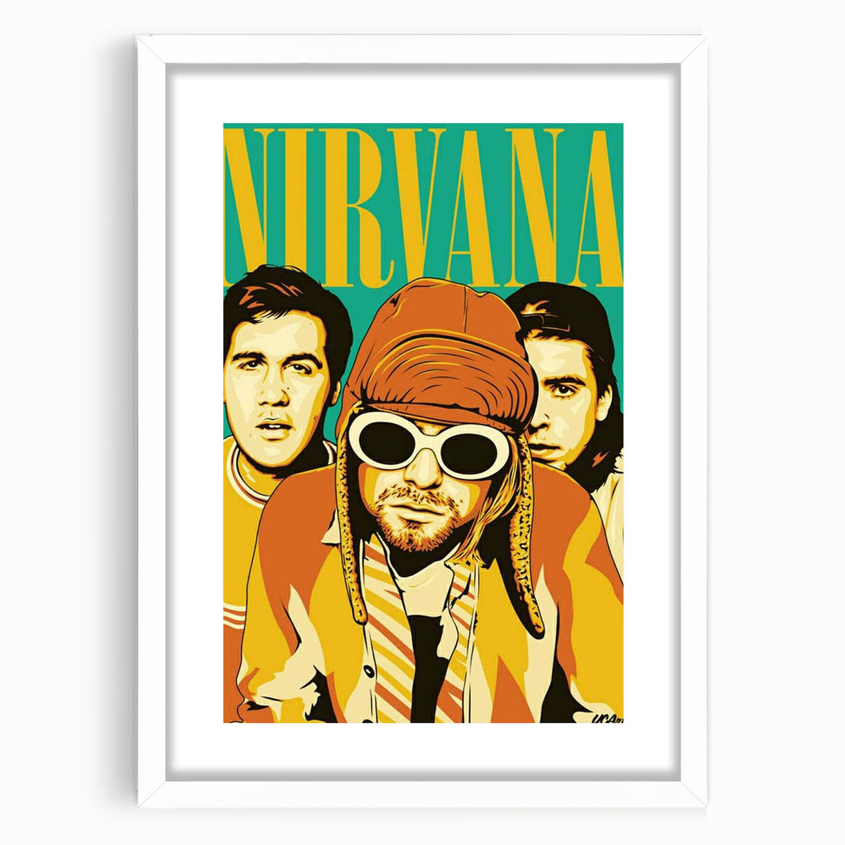 Nirvana Retro Poster – Iconic 90s Band Art Print