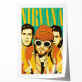 Nirvana Retro Poster – Iconic 90s Band Art Print