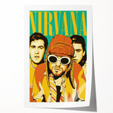 Nirvana Retro Poster – Iconic 90s Band Art Print