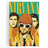 Nirvana Retro Poster – Iconic 90s Band Art Print