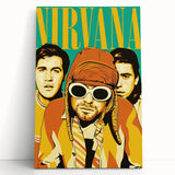 Nirvana Retro Poster – Iconic 90s Band Art Print