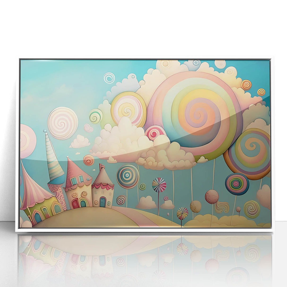 Whimsical Candy Land Girls Room Wall Art - Fantasy Nursery Print