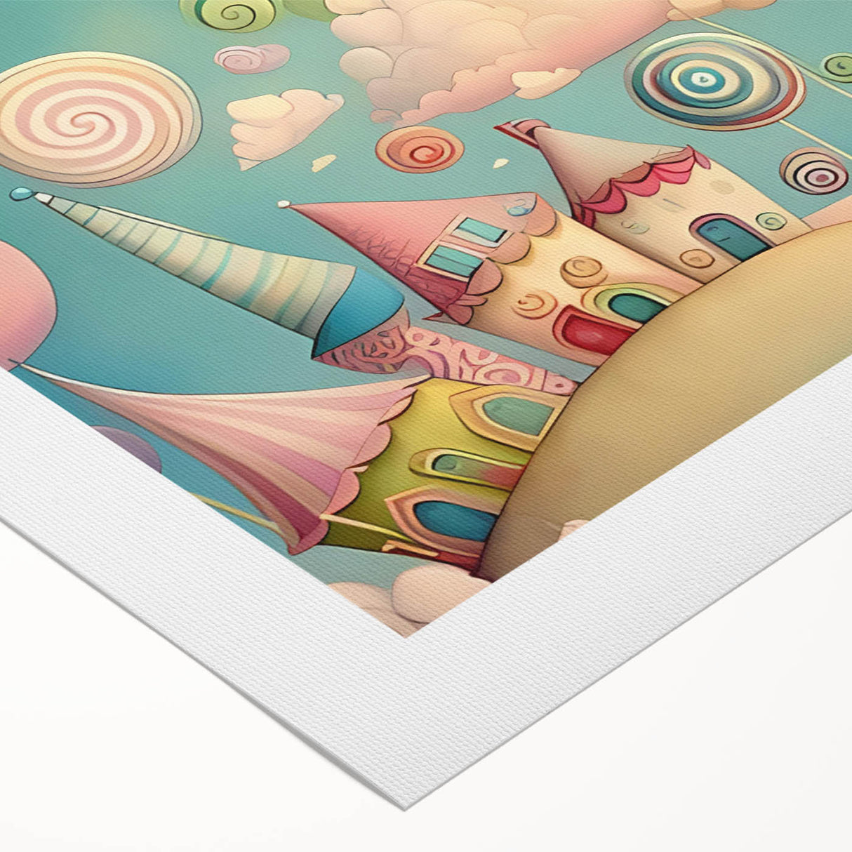 Whimsical Candy Land Girls Room Wall Art - Fantasy Nursery Print