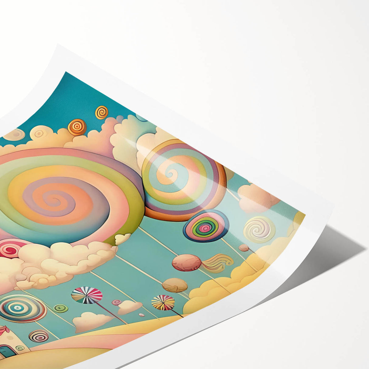 Whimsical Candy Land Girls Room Wall Art - Fantasy Nursery Print