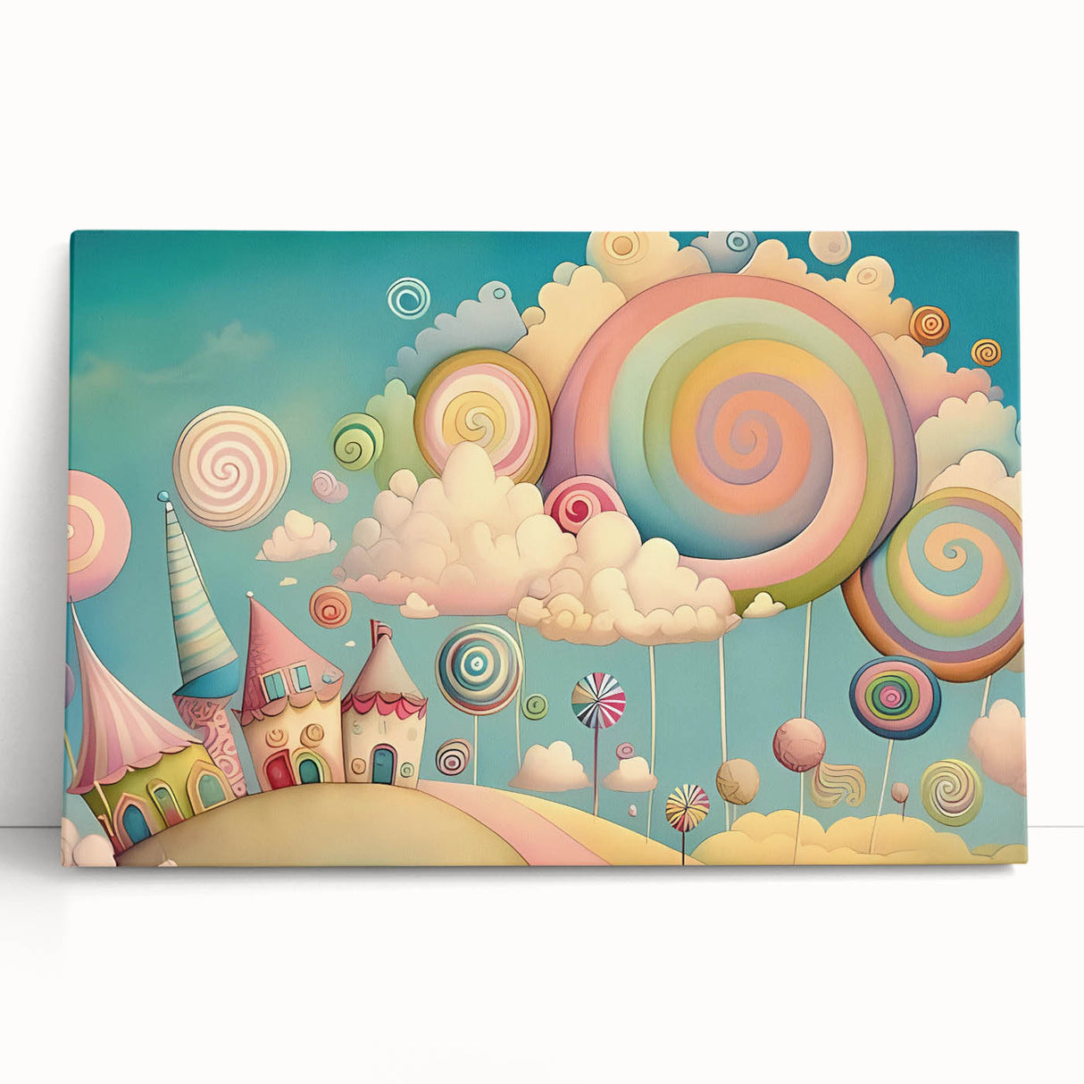 Whimsical Candy Land Girls Room Wall Art - Fantasy Nursery Print