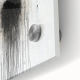 Modern Abstract Silhouette Wall Art - Black & White Canvas Print