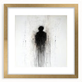 Modern Abstract Silhouette Wall Art - Black & White Canvas Print