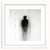 Modern Abstract Silhouette Wall Art - Black & White Canvas Print