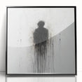 Modern Abstract Silhouette Wall Art - Black & White Canvas Print