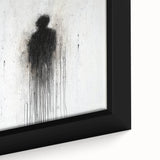 Modern Abstract Silhouette Wall Art - Black & White Canvas Print