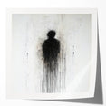 Modern Abstract Silhouette Wall Art - Black & White Canvas Print