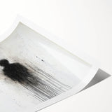 Modern Abstract Silhouette Wall Art - Black & White Canvas Print