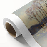 Abstract floral design on rolled canvas featuring vibrant colors and intricate patterns, ideal for modern home decor, packaged securely in a durable cardboard tube.