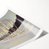 Vibrant abstract floral rolled print featuring bold colors and intricate patterns, elegantly designed for wall decor, rolled in protective packaging for safe delivery.