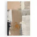 Abstract minimalist wall art on stretched canvas showcasing soft pastel colors and geometric shapes, perfect for modern home decor. Ideal for adding a contemporary touch to any room.