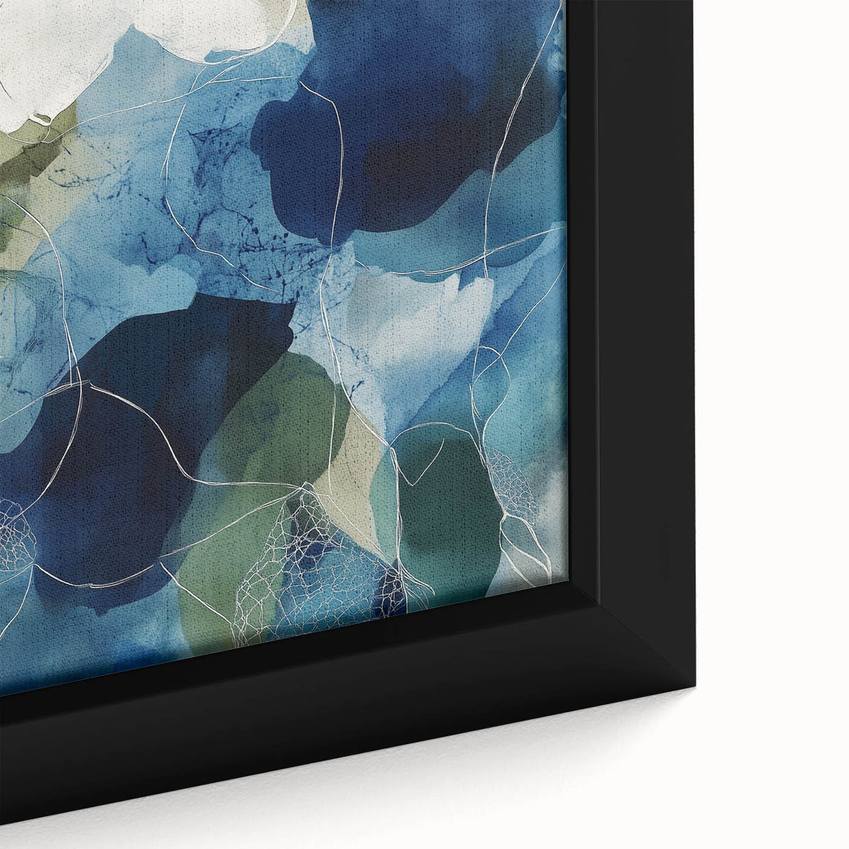 Minimalist Abstract Wall Art – Deep Blue and Teal Canvas Print