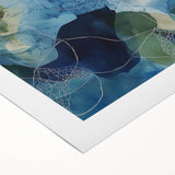 Minimalist Abstract Wall Art – Deep Blue and Teal Canvas Print