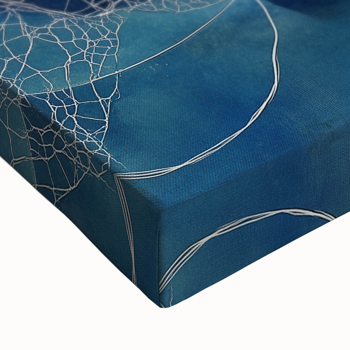 Minimalist Abstract Wall Art – Deep Blue and Teal Canvas Print