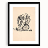 Expressionist Art Nude Study – Abstract Expressionism Wall Art Print