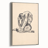 Expressionist Art Nude Study – Abstract Expressionism Wall Art Print