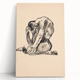 Expressionist Art Nude Study – Abstract Expressionism Wall Art Print