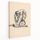 Expressionist Art Nude Study – Abstract Expressionism Wall Art Print