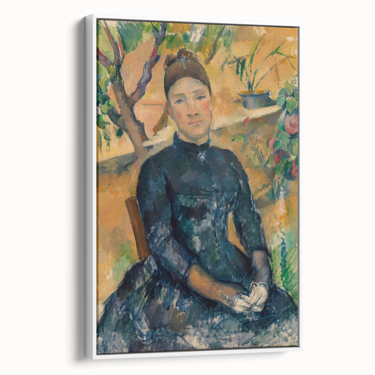 Impressionist Portrait - Madame Cézanne in Conservatory by Cézanne Art