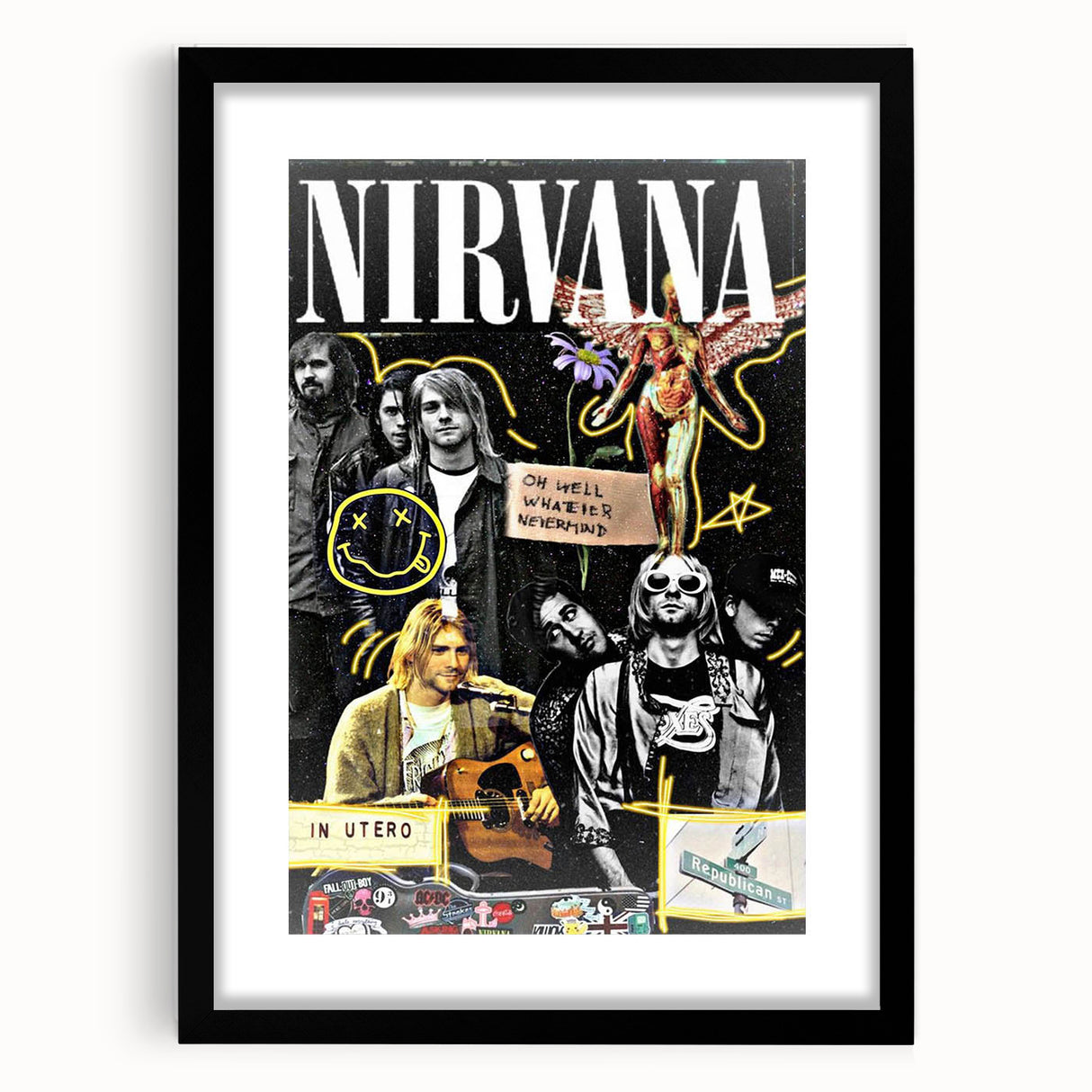 Nirvana "In Utero" Poster – Iconic 90s Grunge Band Art