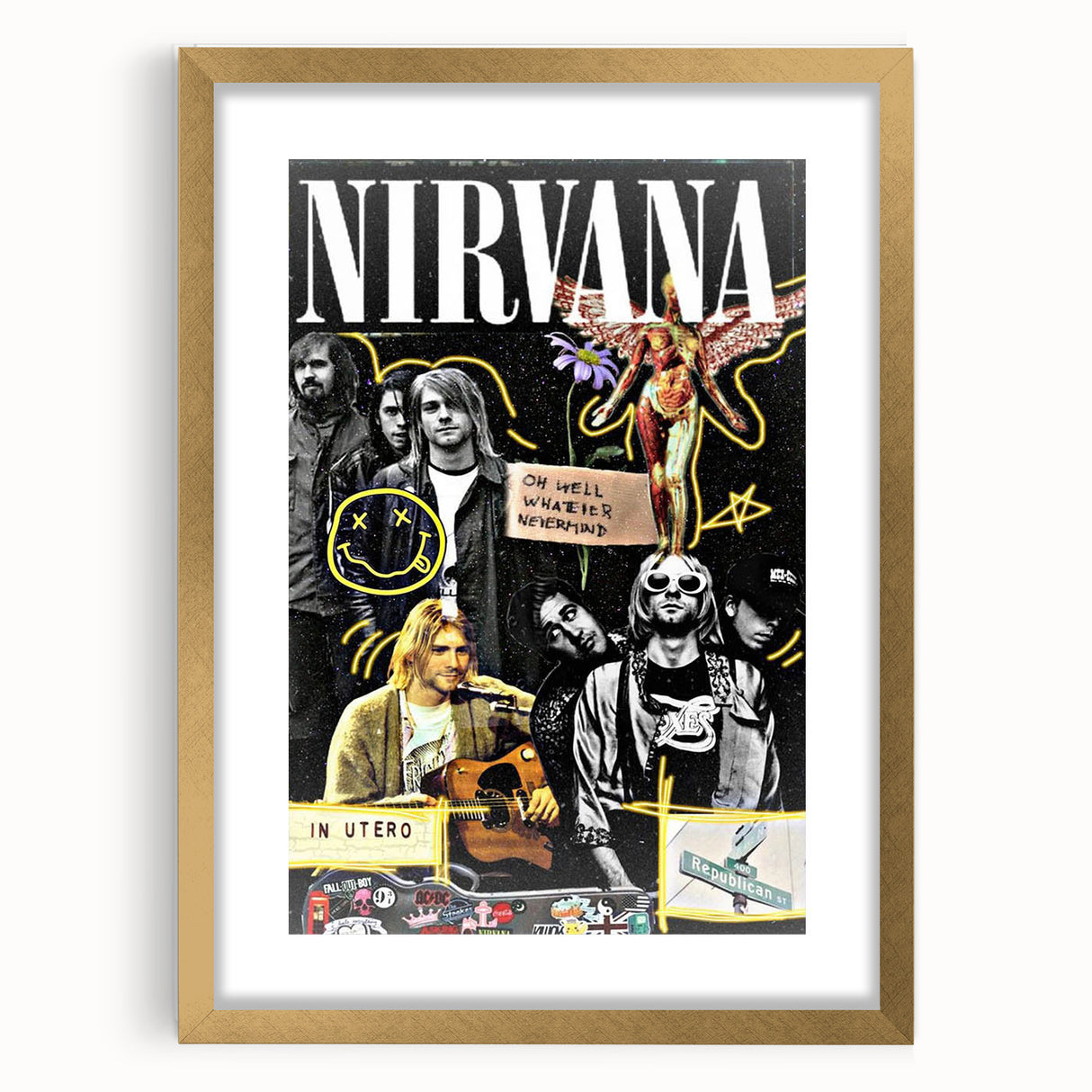 Nirvana "In Utero" Poster – Iconic 90s Grunge Band Art