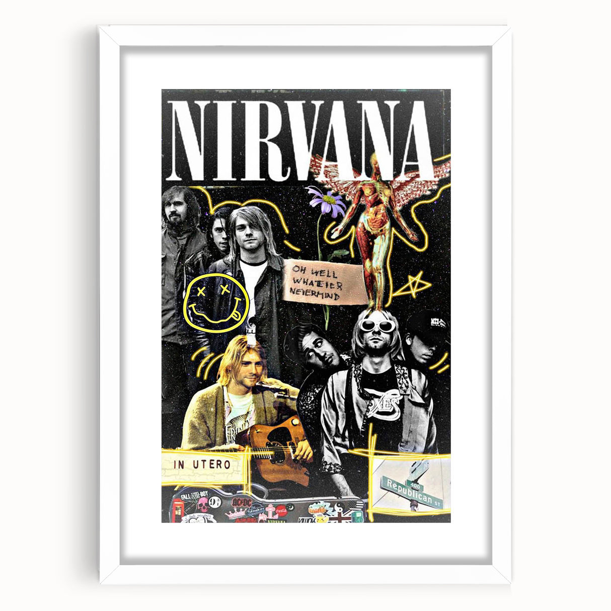 Nirvana "In Utero" Poster – Iconic 90s Grunge Band Art