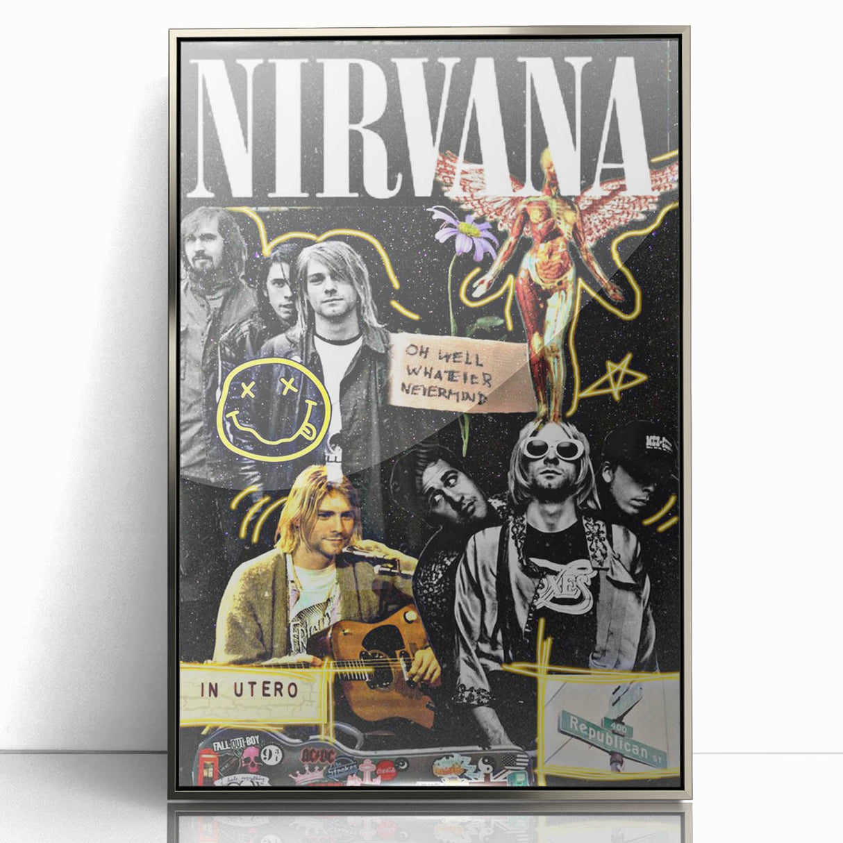 Nirvana "In Utero" Poster – Iconic 90s Grunge Band Art