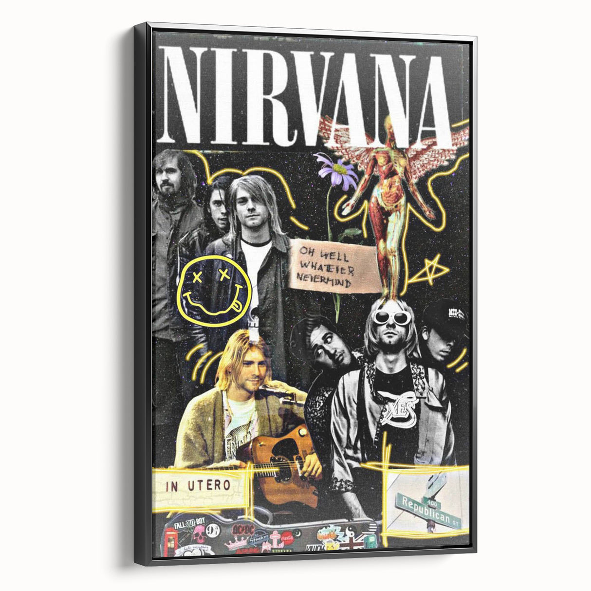 Nirvana "In Utero" Poster – Iconic 90s Grunge Band Art