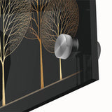 Elegant Gold Tree Wall Art - Modern Abstract Canvas for Living Room