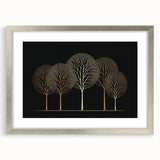 Elegant Gold Tree Wall Art - Modern Abstract Canvas for Living Room