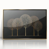 Elegant Gold Tree Wall Art - Modern Abstract Canvas for Living Room