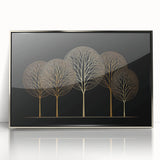 Elegant Gold Tree Wall Art - Modern Abstract Canvas for Living Room