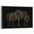 Elegant Gold Tree Wall Art - Modern Abstract Canvas for Living Room