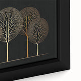 Elegant Gold Tree Wall Art - Modern Abstract Canvas for Living Room