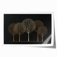 Elegant Gold Tree Wall Art - Modern Abstract Canvas for Living Room