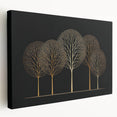 Elegant Gold Tree Wall Art - Modern Abstract Canvas for Living Room