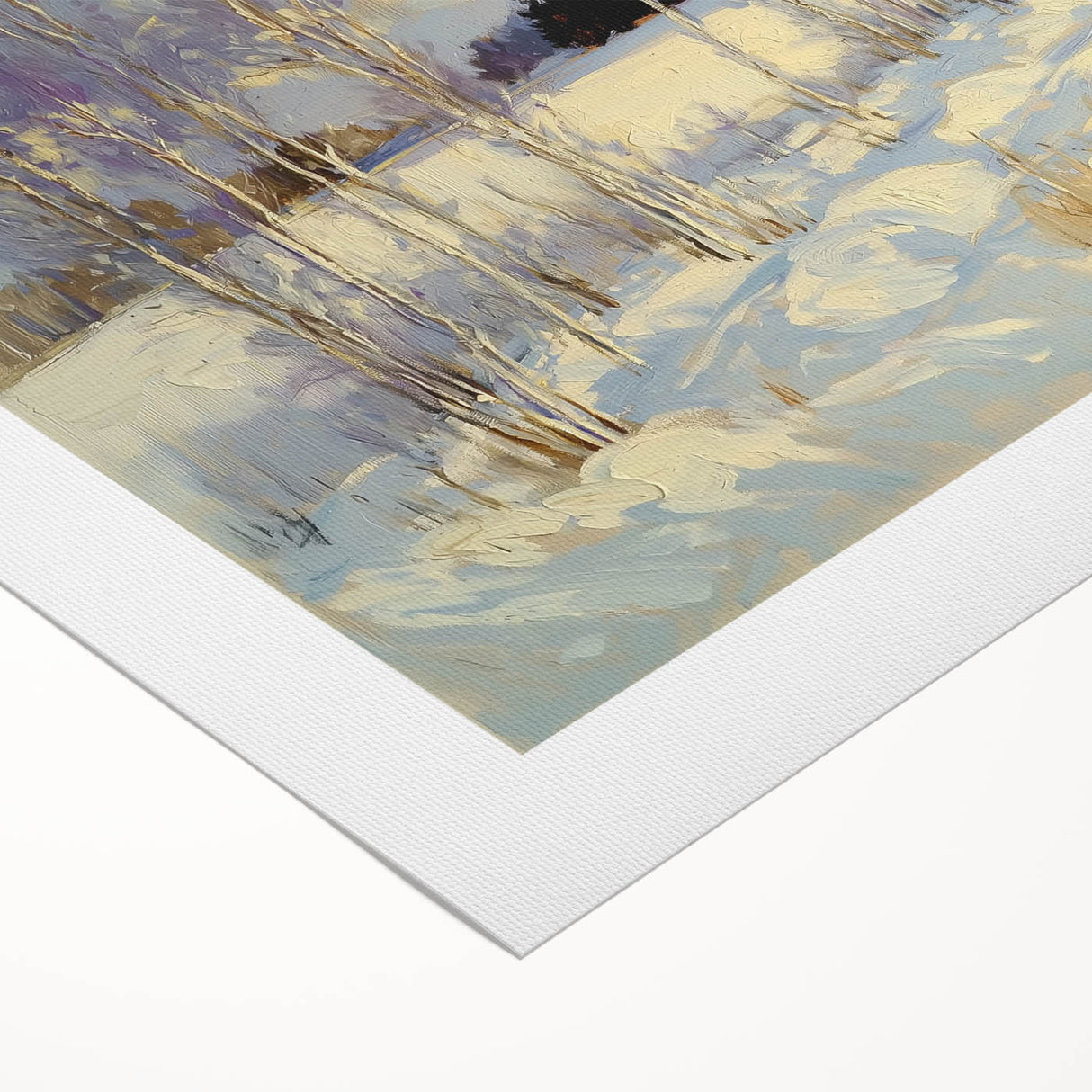 Abstract floral rolled canvas artwork showcasing vibrant colors, intricate patterns, and a textured surface, ideal for home decor. Packaged securely in a durable tube for safe transport.