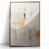 Abstract minimalist wall art featuring a gold-framed design with intricate patterns, perfect for modern interior décor. Ideal for enhancing living spaces or office environments.