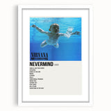 Nirvana Nevermind Poster - Retro 90s Wall Art - Vintage Rock Art Print